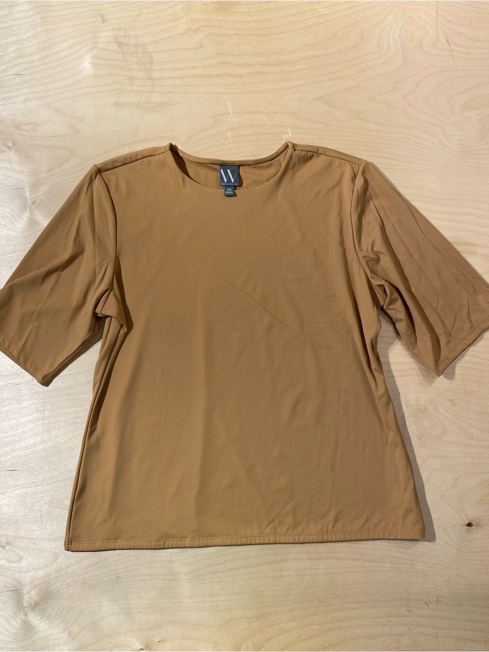 Worthington Short-Sleeve Tee in Camel Brown XXL (RT)